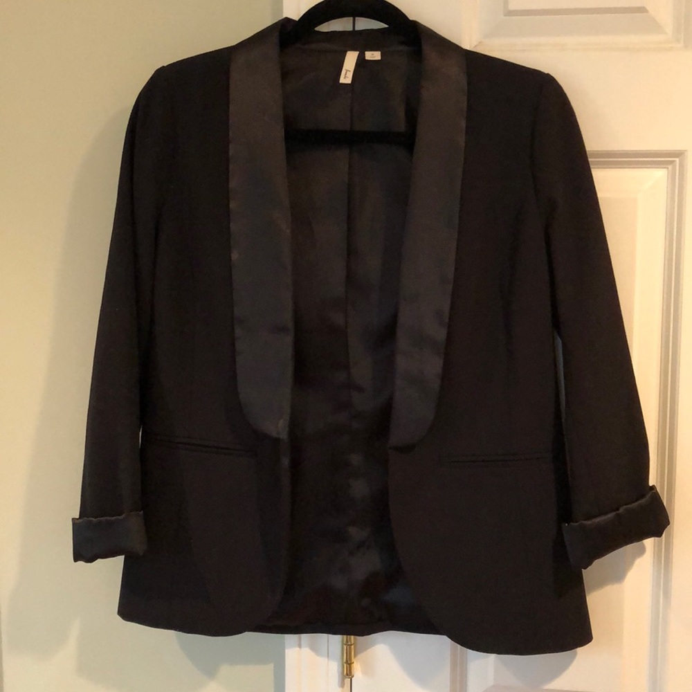 Black blazer with satin lapels